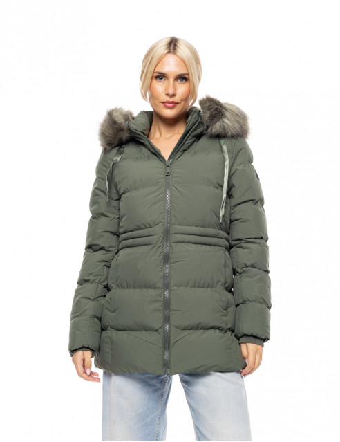 Biston fashion γυναικείο demi μπουφάν με αποσπώμενη κουκούλα