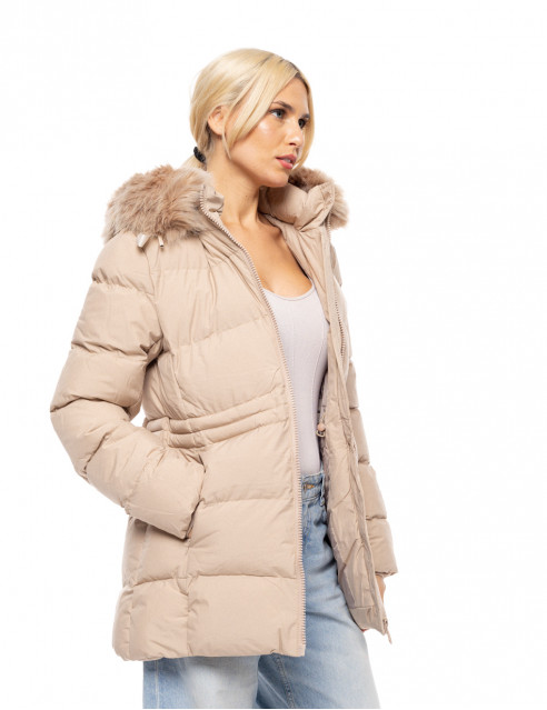 Biston fashion γυναικείο demi μπουφάν με αποσπώμενη κουκούλα