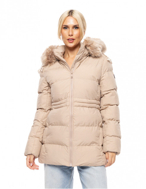 Biston fashion γυναικείο demi μπουφάν με αποσπώμενη κουκούλα