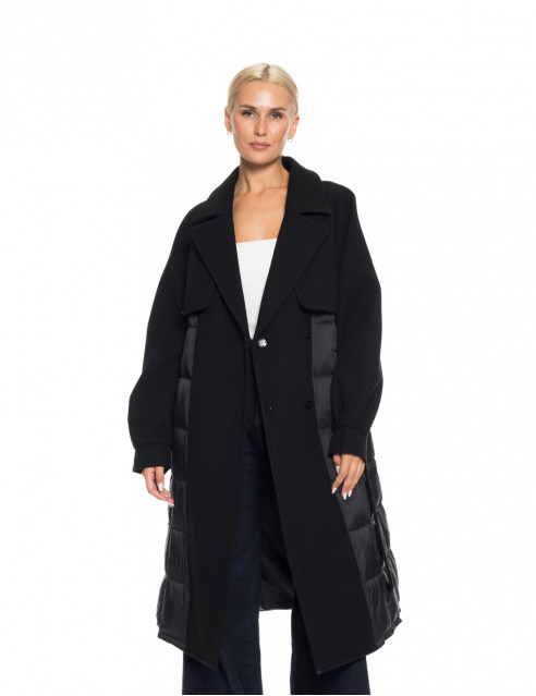 Biston fashion γυναικείο μακρύ πανωφόρι με ζώνη