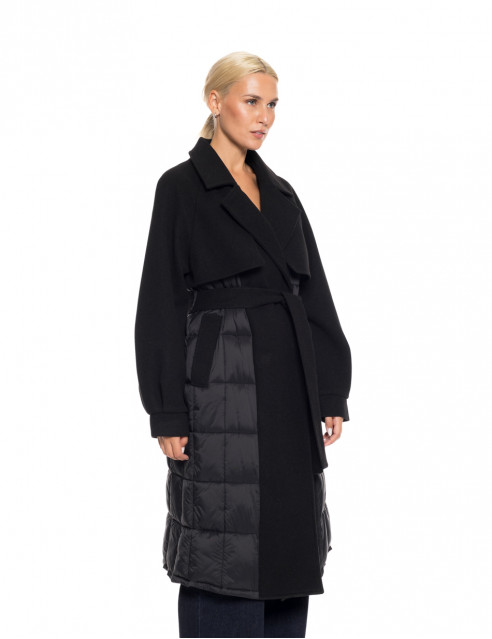 Biston fashion γυναικείο μακρύ πανωφόρι με ζώνη