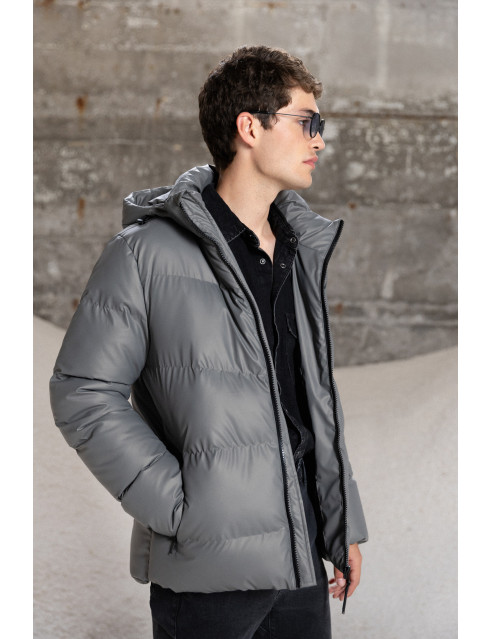 Splendid fashion ανδρικό κοντό μπουφάν με αποσπώμενη κουκούλα