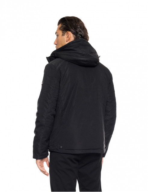 Biston fashion ανδρικό κοντό μπουφάν με ενσωματωμένη κουκούλα