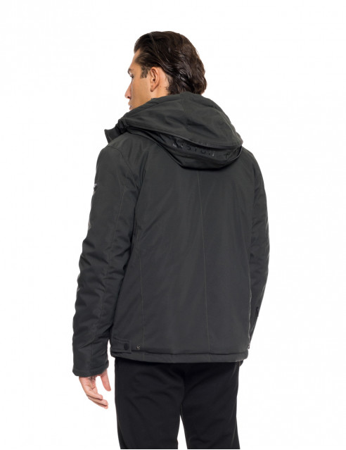 Biston fashion ανδρικό κοντό μπουφάν με ενσωματωμένη κουκούλα