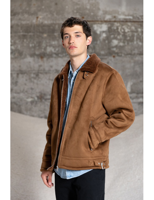 Splendid fashion ανδρικό κοντό μουτόν πανωφόρι