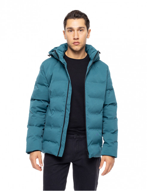 Βiston fashion ανδρικό κοντό μπουφάν με ενσωματωμένη κουκούλα