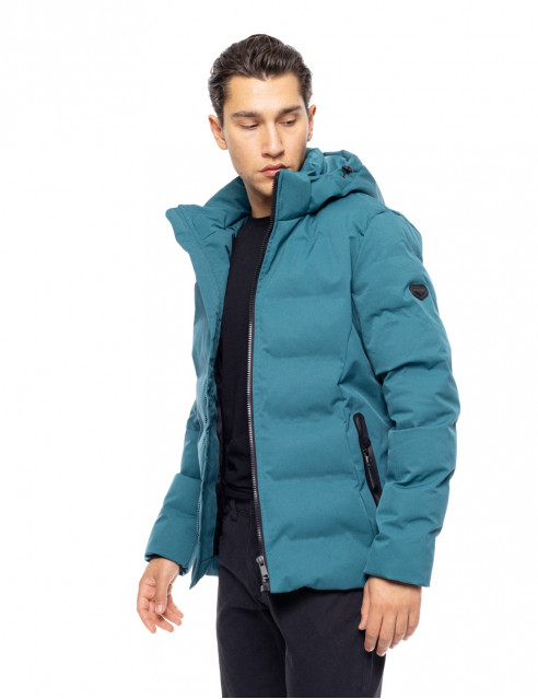 Βiston fashion ανδρικό κοντό μπουφάν με ενσωματωμένη κουκούλα
