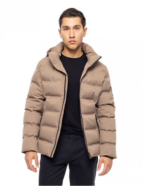 Βiston fashion ανδρικό κοντό μπουφάν με ενσωματωμένη κουκούλα