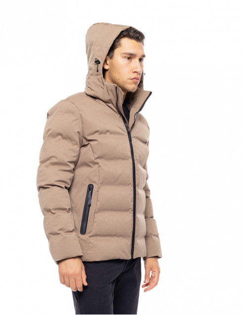 Βiston fashion ανδρικό κοντό μπουφάν με ενσωματωμένη κουκούλα