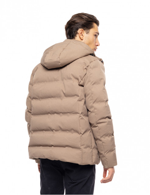 Βiston fashion ανδρικό κοντό μπουφάν με ενσωματωμένη κουκούλα