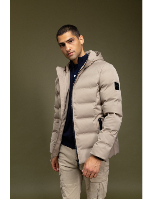 Βiston fashion ανδρικό κοντό μπουφάν με ενσωματωμένη κουκούλα