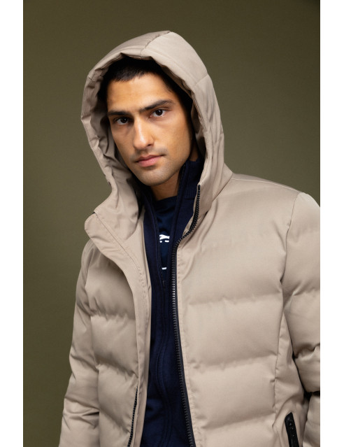 Βiston fashion ανδρικό κοντό μπουφάν με ενσωματωμένη κουκούλα