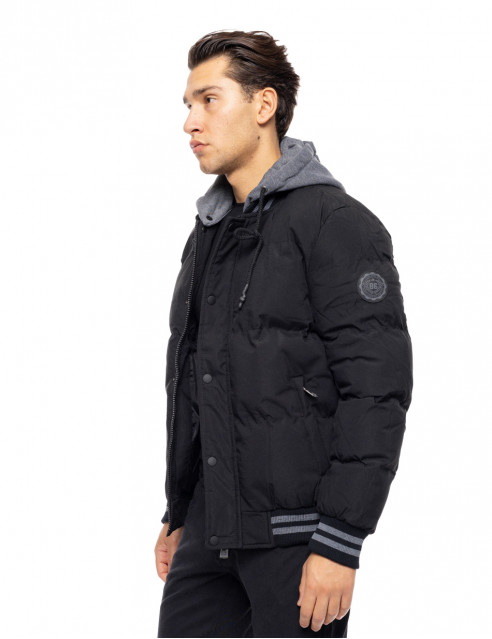 Biston fashion ανδρικό bomber μπουφάν με αποσπώμενη κουκούλα