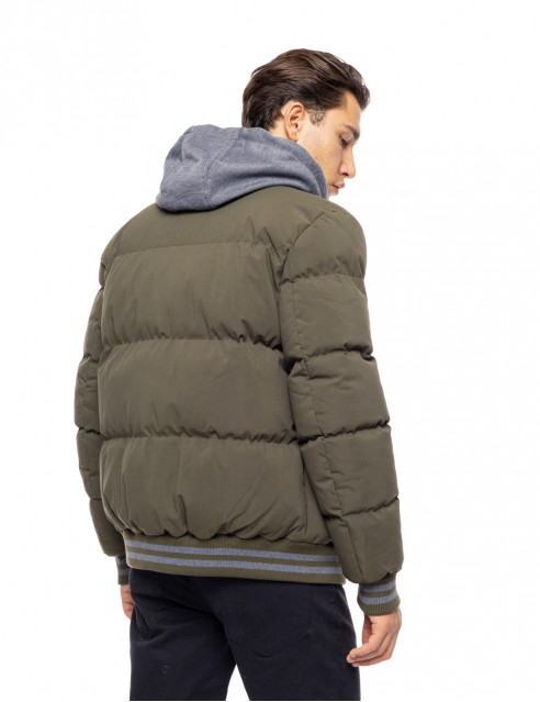 Biston fashion ανδρικό bomber μπουφάν με αποσπώμενη κουκούλα