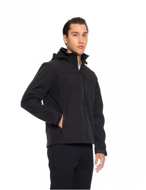 Biston fashion ανδρικό κοντό πανωφόρι με αποσπώμενη κουκούλα