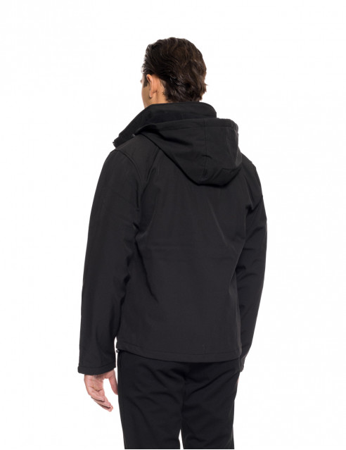 Biston fashion ανδρικό κοντό πανωφόρι με αποσπώμενη κουκούλα