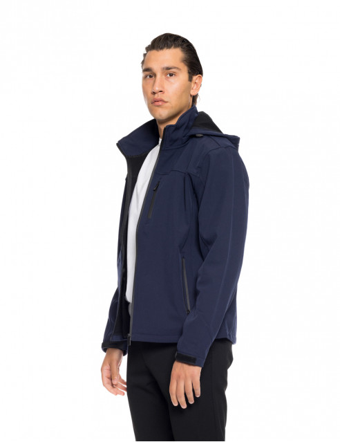 Biston fashion ανδρικό κοντό πανωφόρι με αποσπώμενη κουκούλα