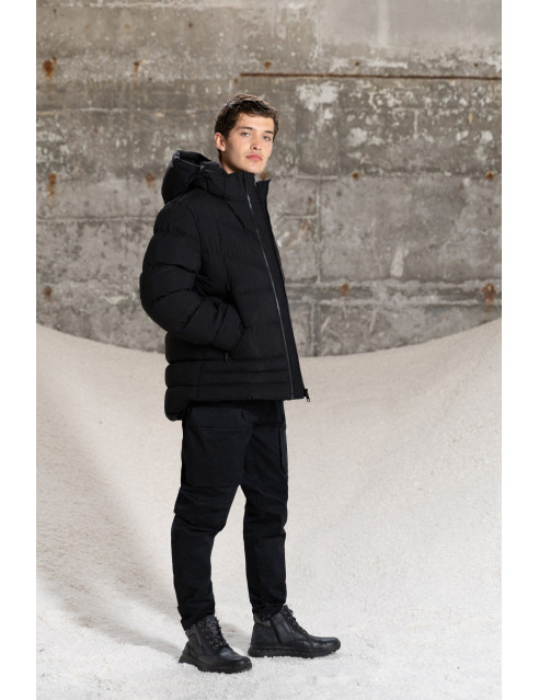 Splendid fashion ανδρικό κοντό μπουφάν με αποσπώμενη κουκούλα