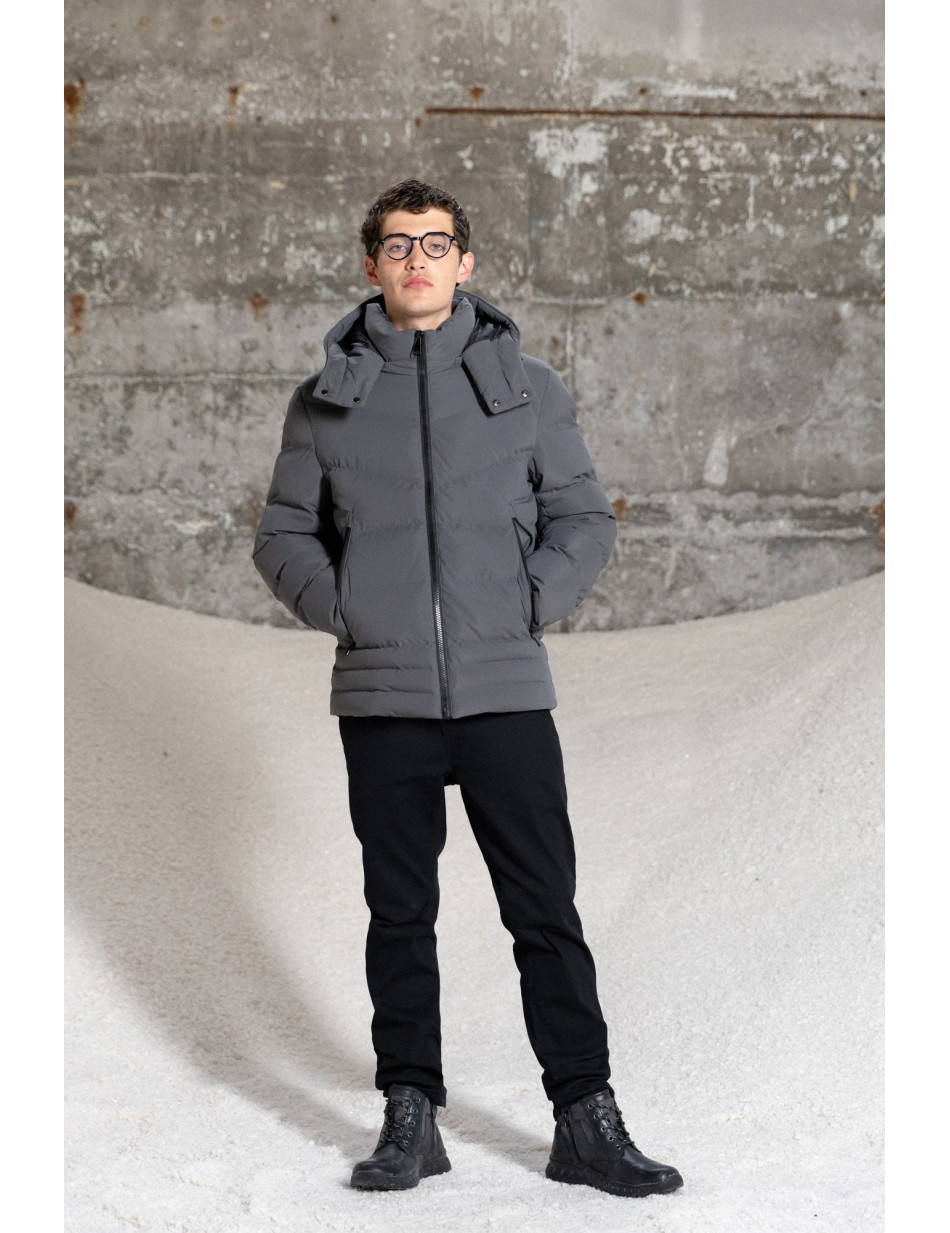 Splendid fashion ανδρικό κοντό μπουφάν με αποσπώμενη κουκούλα