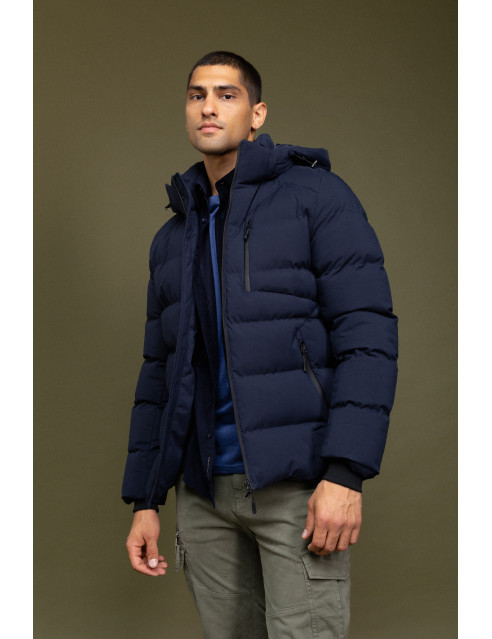 Biston fashion ανδρικό κοντό μπουφάν με αποσπώμενη κουκούλα