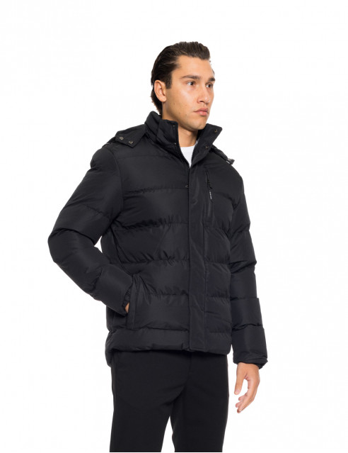 Biston fashion ανδρικό κοντό μπουφάν με αποσπώμενη κουκούλα