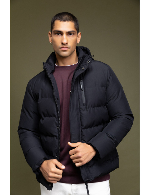 Biston fashion ανδρικό κοντό μπουφάν με αποσπώμενη κουκούλα