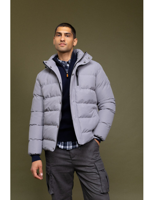 Biston fashion ανδρικό κοντό μπουφάν με αποσπώμενη κουκούλα