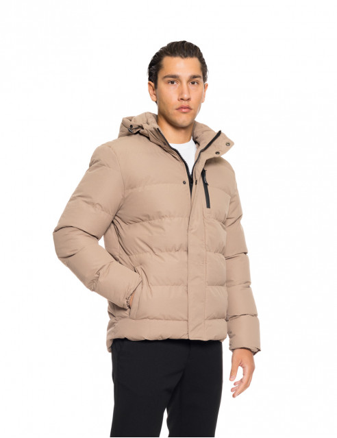Biston fashion ανδρικό κοντό μπουφάν με αποσπώμενη κουκούλα