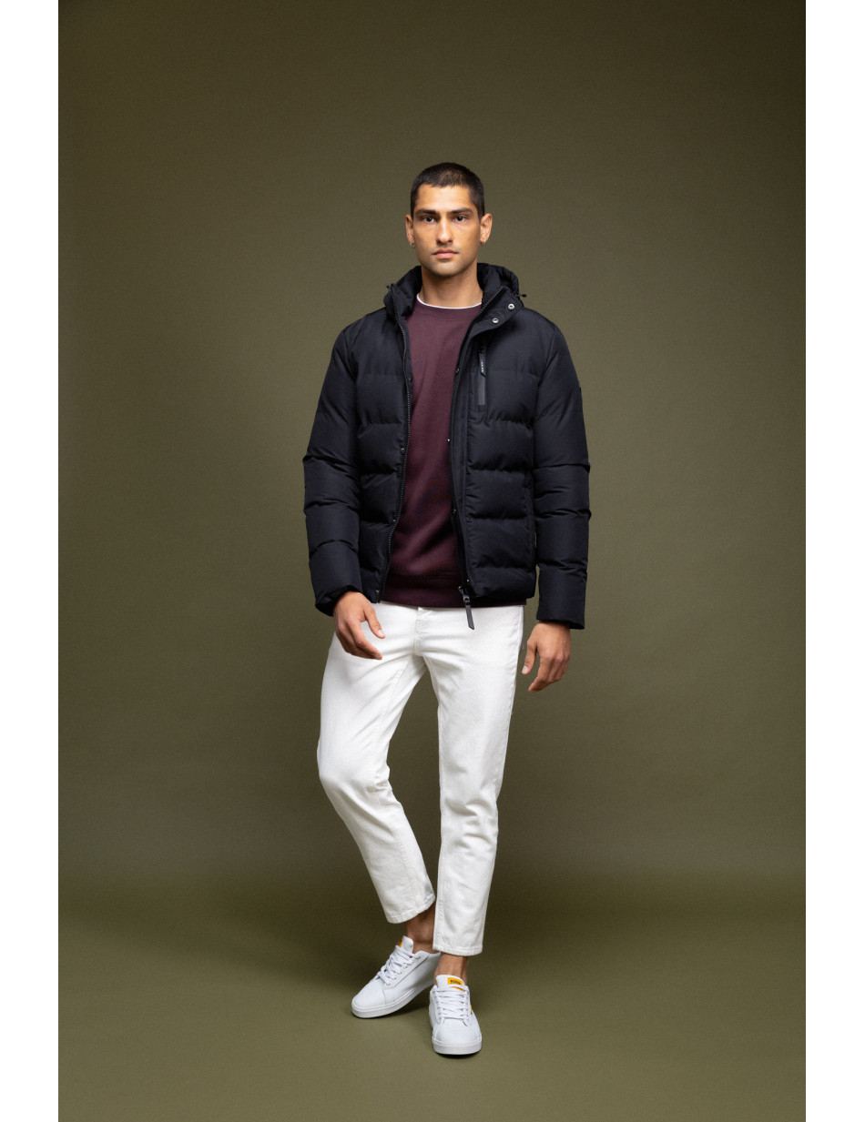Biston fashion ανδρικό κοντό μπουφάν με αποσπώμενη κουκούλα