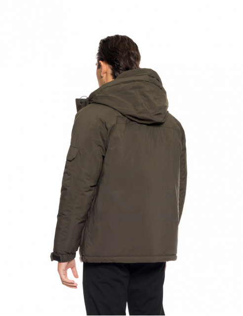 Βiston fashion ανδρικό κοντό μπουφάν με ενσωματωμένη κουκούλα