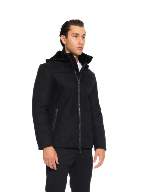 Biston fashion ανδρικό κοντό μπουφάν με ενσωματωμένη κουκούλα