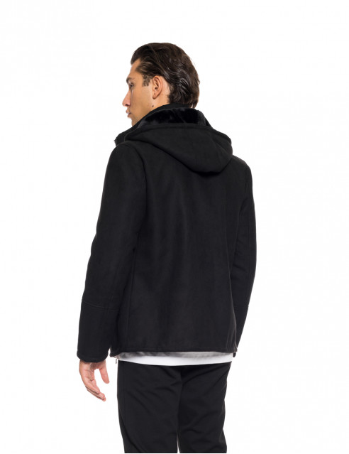 Biston fashion ανδρικό κοντό μπουφάν με ενσωματωμένη κουκούλα