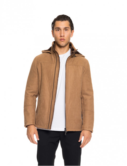 Biston fashion ανδρικό κοντό μπουφάν με ενσωματωμένη κουκούλα