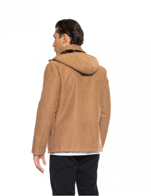 Biston fashion ανδρικό κοντό μπουφάν με ενσωματωμένη κουκούλα