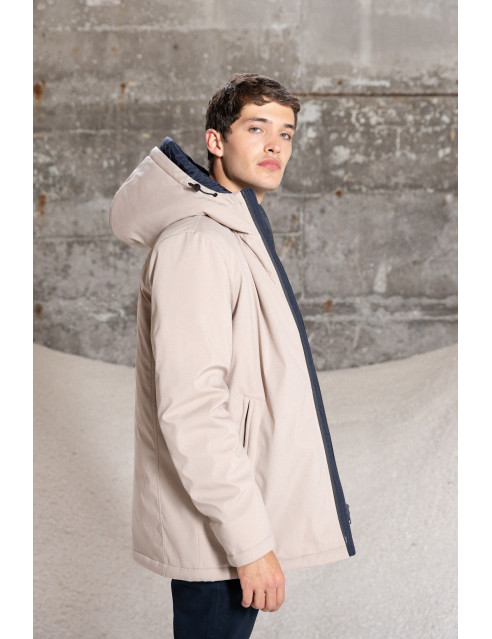 Splendid fashion ανδρικό κοντό μπουφάν με δυο κουκούλες, μια ενσωματωμένη και μια αποσπώμενη
