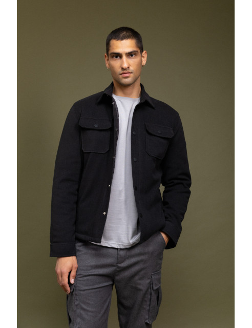Biston fashion ανδρικό κοντό μπουφάν με γιακά και κουμπιά
