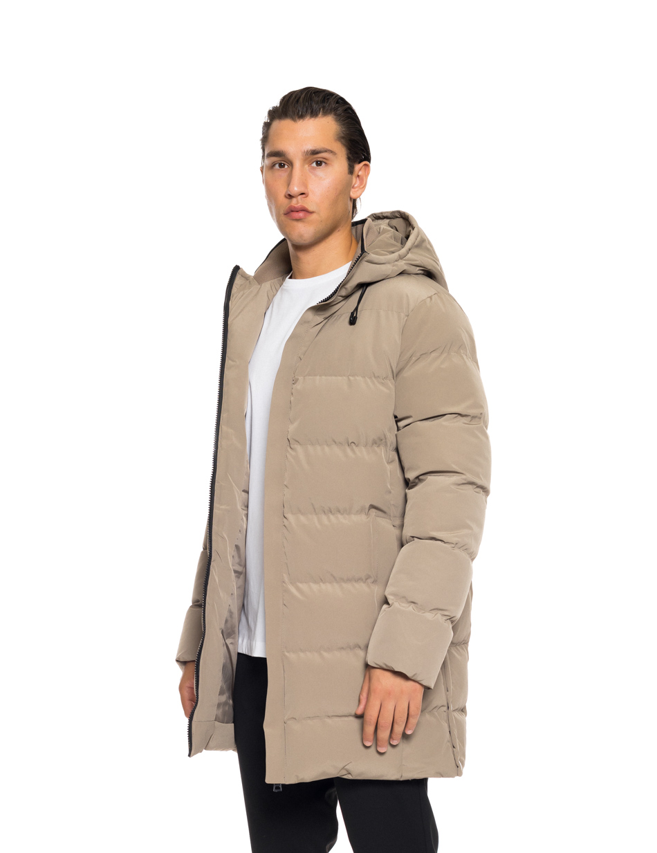 Splendid fashion ανδρικό μακρύ μπουφάν με ενσωματωμένη κουκούλα