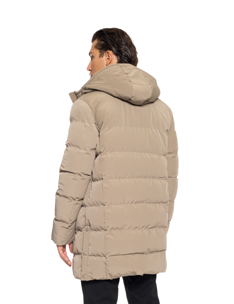 Splendid fashion ανδρικό μακρύ μπουφάν με ενσωματωμένη κουκούλα