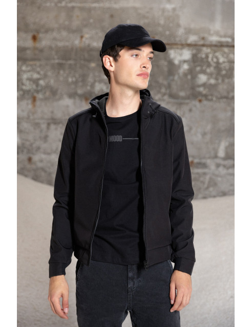 Splendid fashion ανδρικό λεπτό bomber μπουφάν με ενσωματωμένη κουκούλα