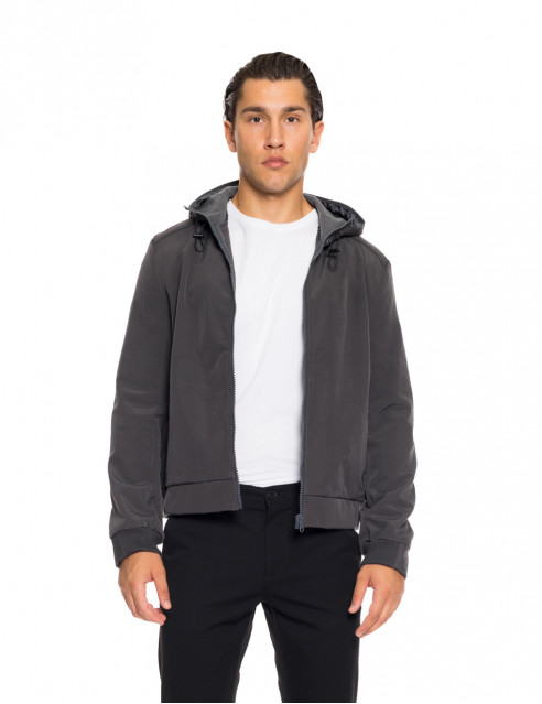 Splendid fashion ανδρικό λεπτό bomber μπουφάν με ενσωματωμένη κουκούλα
