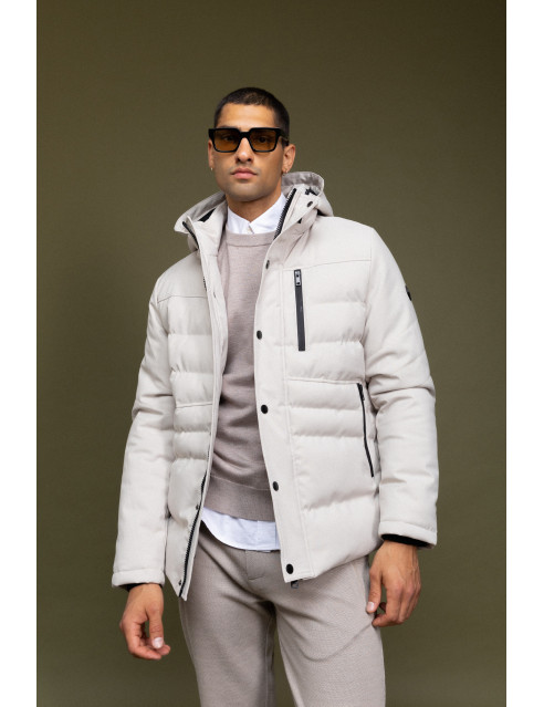 Biston fashion ανδρικό κοντό μπουφάν με αποσπώμενη κουκούλα