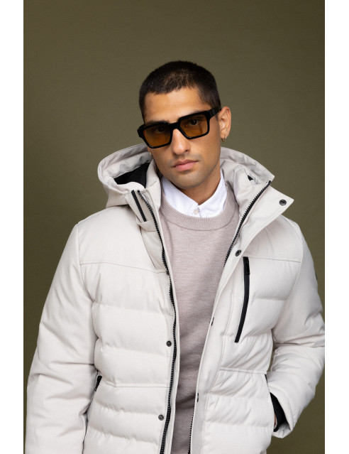 Biston fashion ανδρικό κοντό μπουφάν με αποσπώμενη κουκούλα