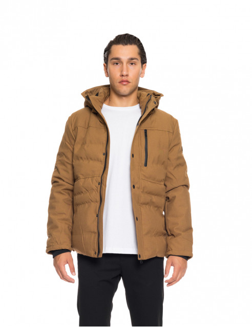 Biston fashion ανδρικό κοντό μπουφάν με αποσπώμενη κουκούλα