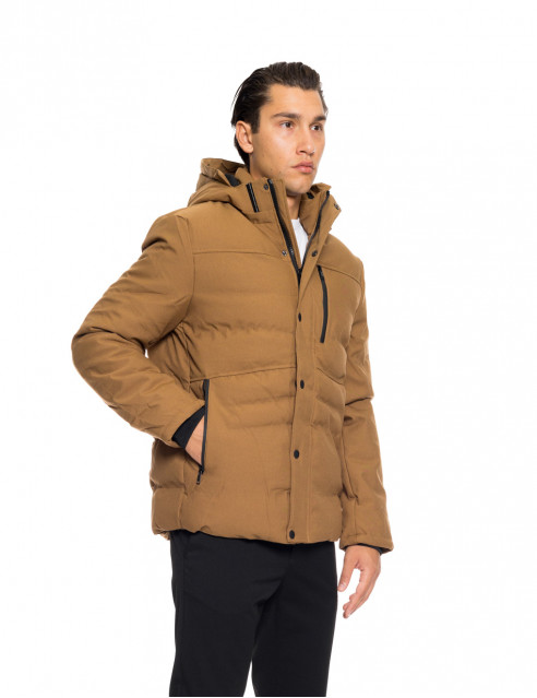 Biston fashion ανδρικό κοντό μπουφάν με αποσπώμενη κουκούλα