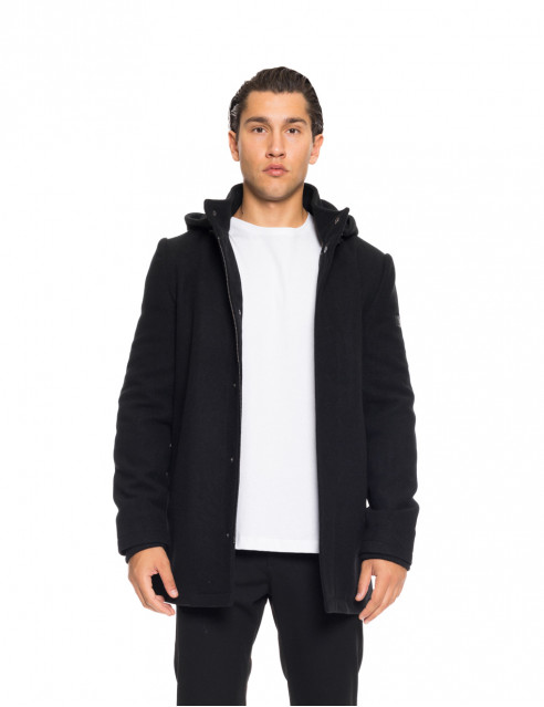Biston fashion ανδρικό demi πανωφόρι με αποσπώμενη κουκούλα