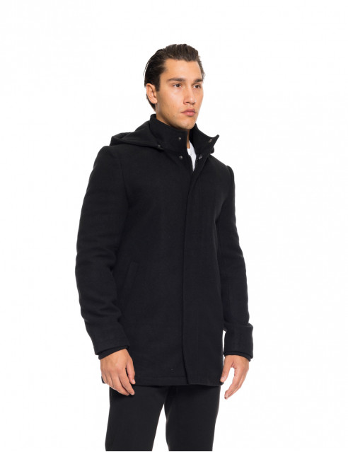 Biston fashion ανδρικό demi πανωφόρι με αποσπώμενη κουκούλα