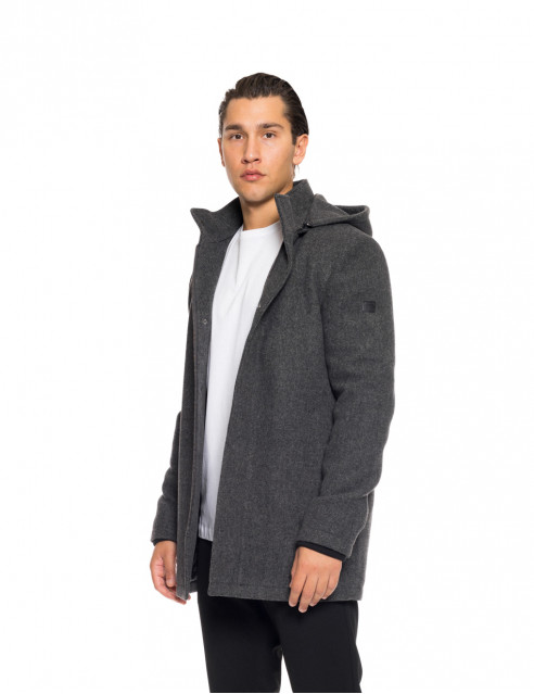Biston fashion ανδρικό demi πανωφόρι με αποσπώμενη κουκούλα