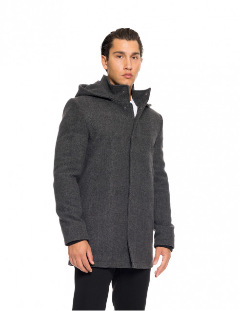 Biston fashion ανδρικό demi πανωφόρι με αποσπώμενη κουκούλα