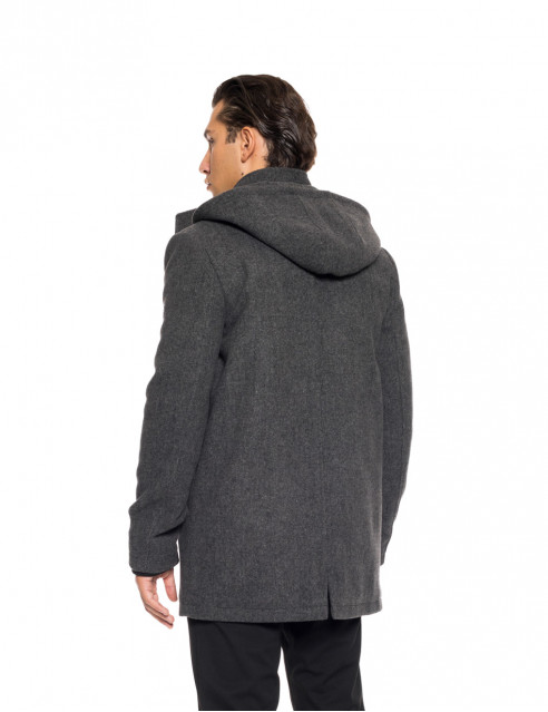 Biston fashion ανδρικό demi πανωφόρι με αποσπώμενη κουκούλα