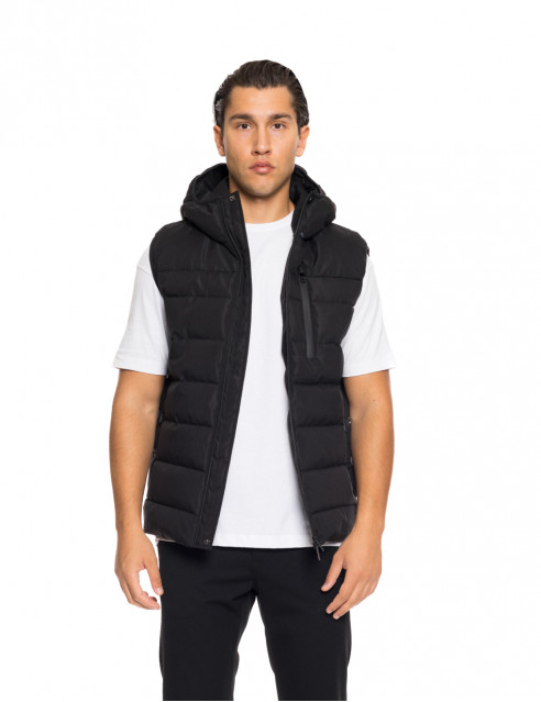 Βiston fashion ανδρικό αμάνικο μπουφάν με ενσωματωμένη κουκούλα